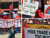 President Larry Cohen (left) has steered CWA opposition to the TPP as well as 'Fast Track' legislation