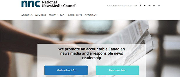 National NewsMedia Council website