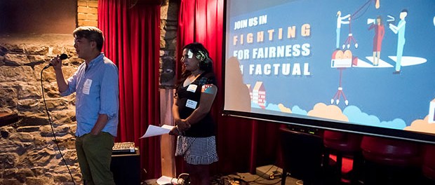 Factual TV workers Otto Chung and Denise O'Connell